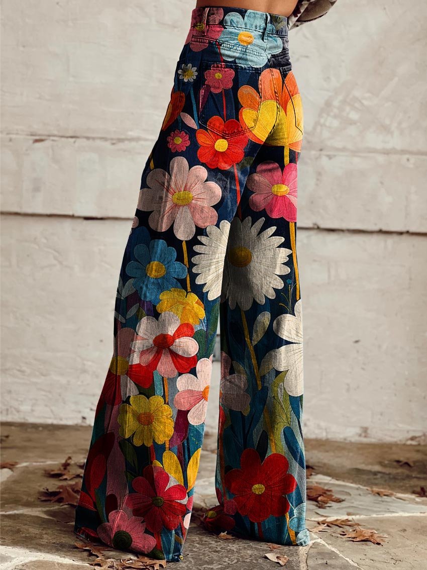 Elena™ | Jeans Floral Multicolor