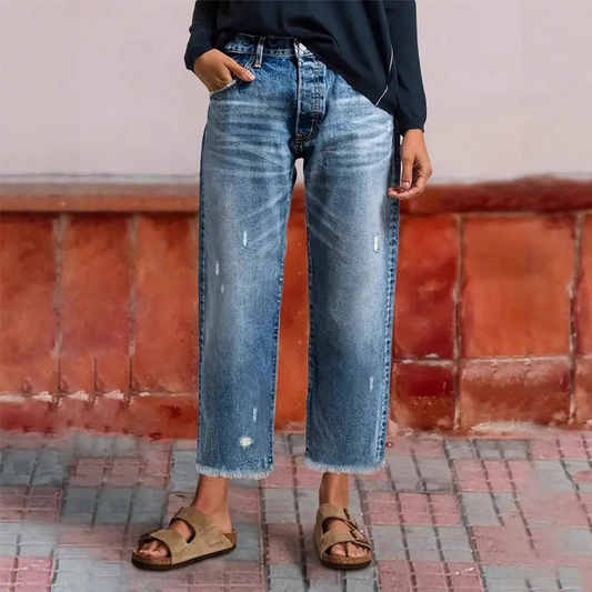 Mila™ | Vaqueros cropped de corte recto clásico
