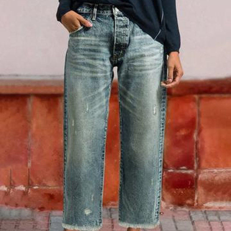 Mila™ | Vaqueros cropped de corte recto clásico